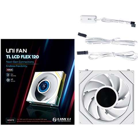 Ventilateur pour boîtier Lian Li UNI Fan TL LCD Flex 120 White - G9F.12TLLCD1F1W.00 - photo 6