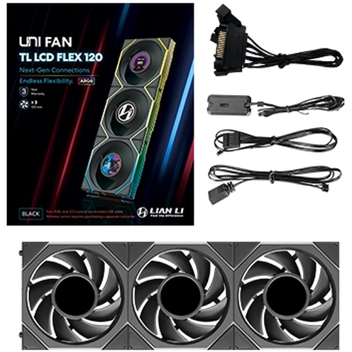 Ventilateur pour boîtier Lian Li UNI Fan TL LCD Flex 120 Black (3 pcs) - G9F.12TLLCD1F3B.00 - photo 8