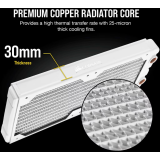 Radiateur pour le refroidissement liquide du CPU Corsair Hydro X Series XR5, 240 mm White (CX-9030007-WW)