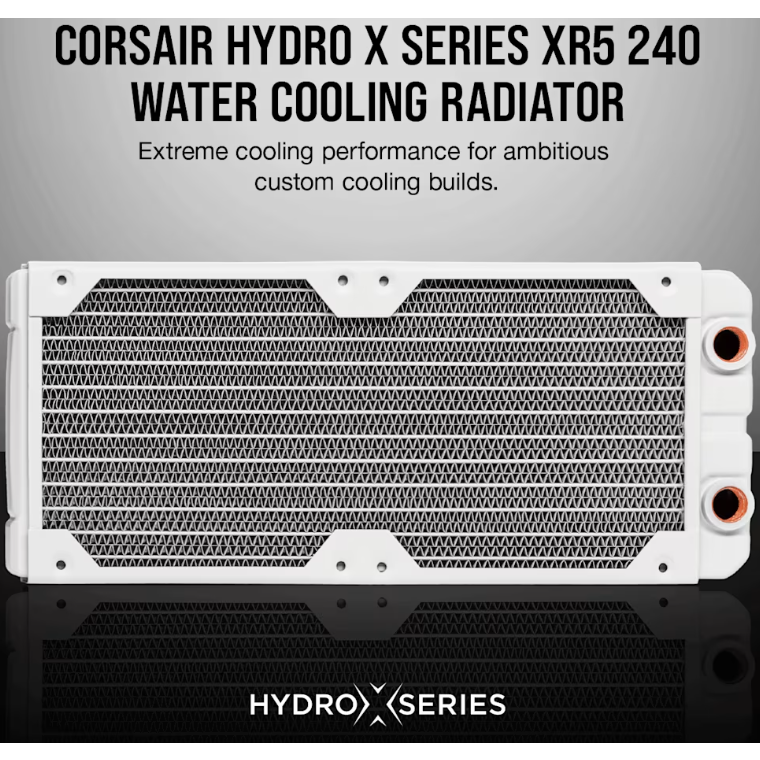 Radiateur pour le refroidissement liquide du CPU Corsair Hydro X Series XR5, 240 mm White - CX-9030007-WW - photo 5