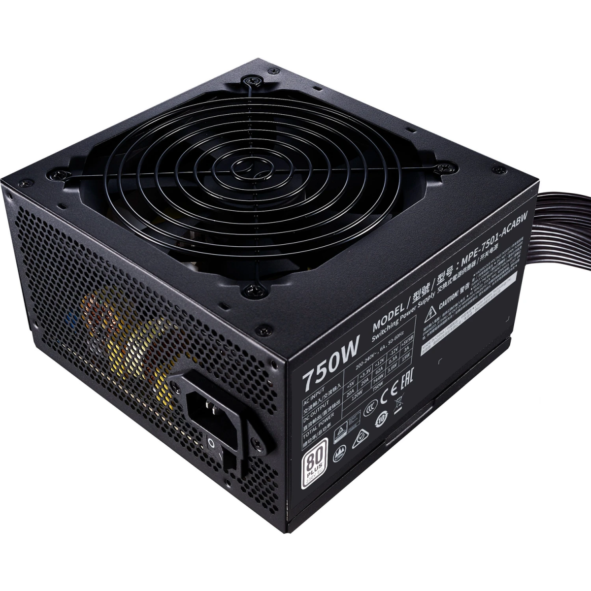 Alimentation électrique 750W Cooler Master MWE Bronze V2 (MPE-7501-ACABW-BEU) - photo 4