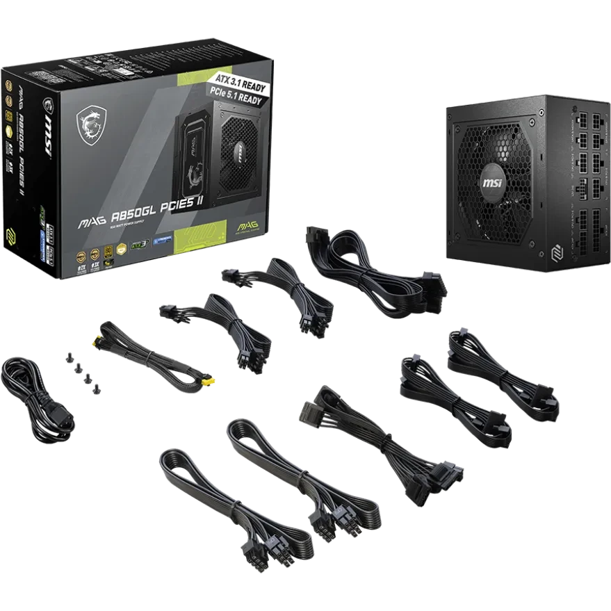 Alimentation électrique 850W MSI MAG A850GL PCIE5 II - 306-7ZP8D11-CE0 - photo 5