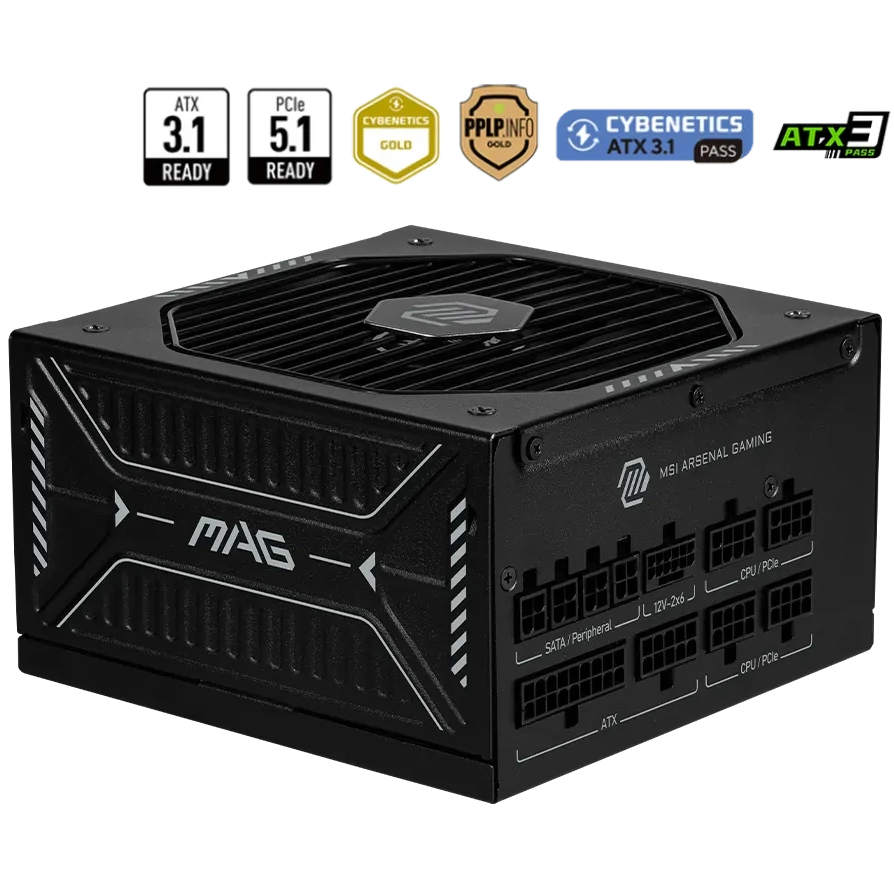 Alimentation électrique 850W MSI MAG A850GLS PCIE5 - 306-7ZPIY11-CE0 - photo 5
