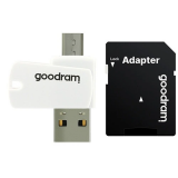 Carte mémoire 16GB MicroSD GOODRAM M1A4 All in One + SD adapter (M1A4-0160R12)