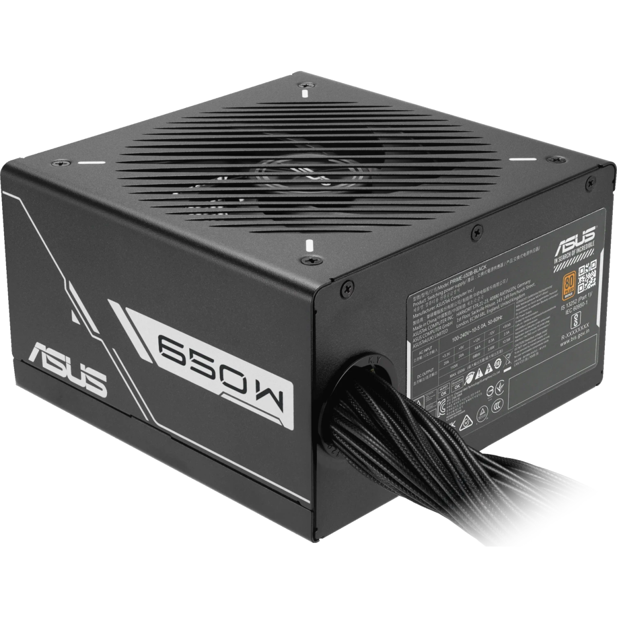 Alimentation électrique 650W ASUS Prime Bronze (PRIME-650B-BLACK) - 90YE00Y1-B0NA00 - photo 6