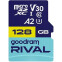 Carte mémoire 128GB MicroSD GOODRAM RIVAL M2AA + SD adapter (GGSM2AA-1280R12)