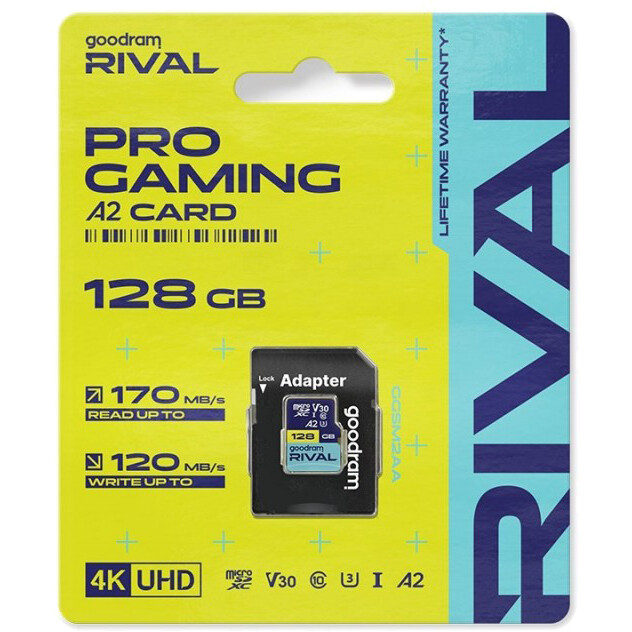 Carte mémoire 128GB MicroSD GOODRAM RIVAL M2AA + SD adapter (GGSM2AA-1280R12) - photo 2