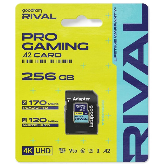 Carte mémoire 256GB MicroSD GOODRAM RIVAL M2AA + SD adapter (GGSM2AA-2560R12) - photo 2