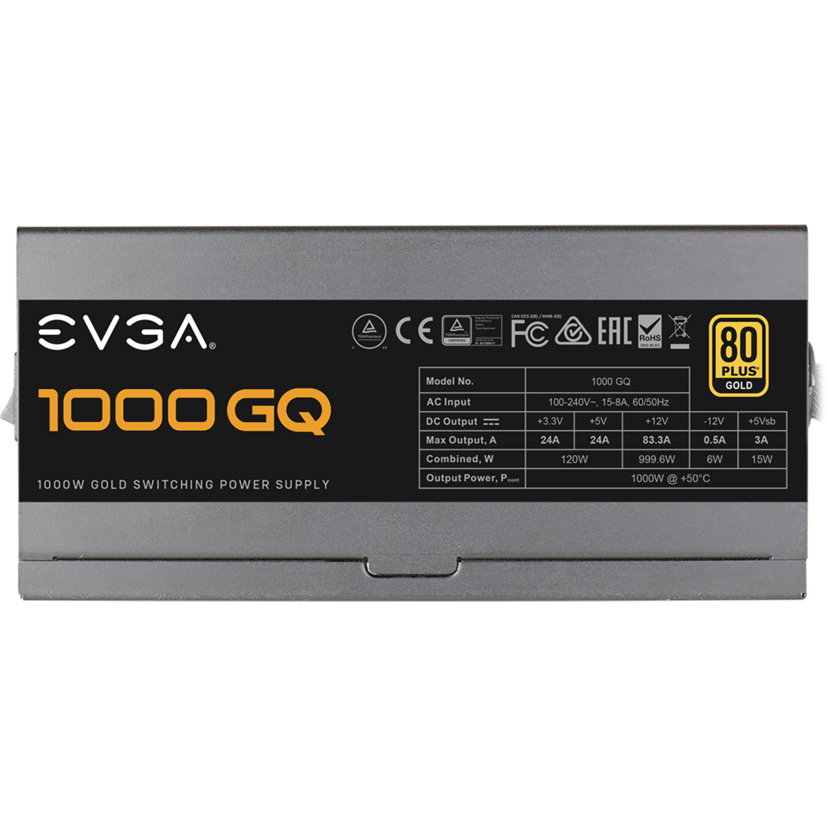 Alimentation électrique 1000W EVGA GQ (210-GQ-1000-V2) - photo 3