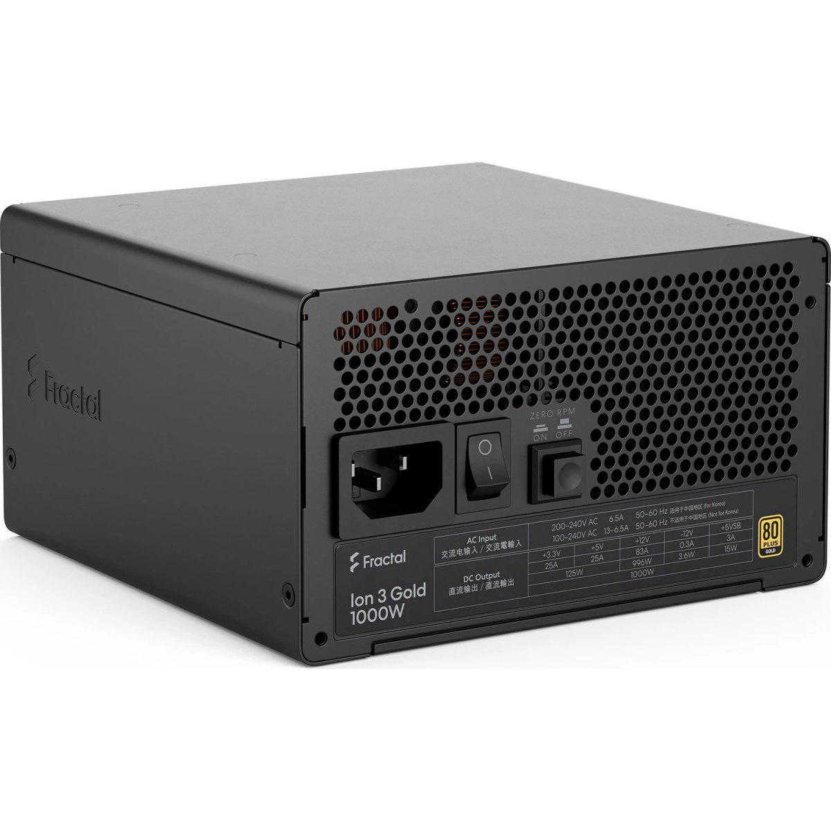 Alimentation électrique 1000W Fractal Design Ion 3 Gold Black - FD-P-IA3G-100-EU - photo 7