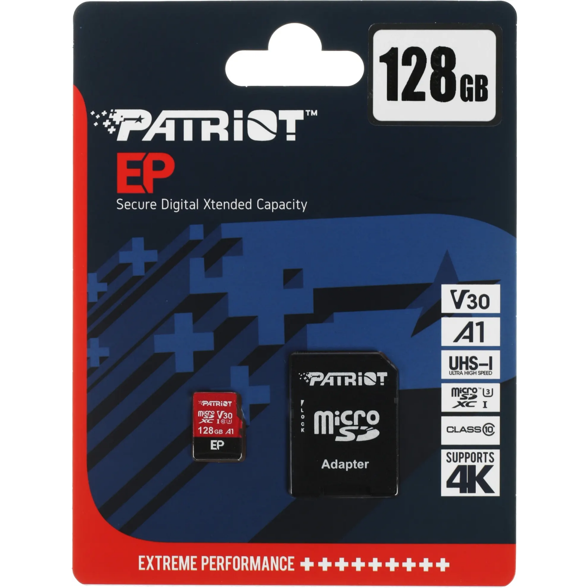 Carte mémoire 128GB MicroSD Patriot EP + SD adapter (PEF128GEP31MCX) - photo 2