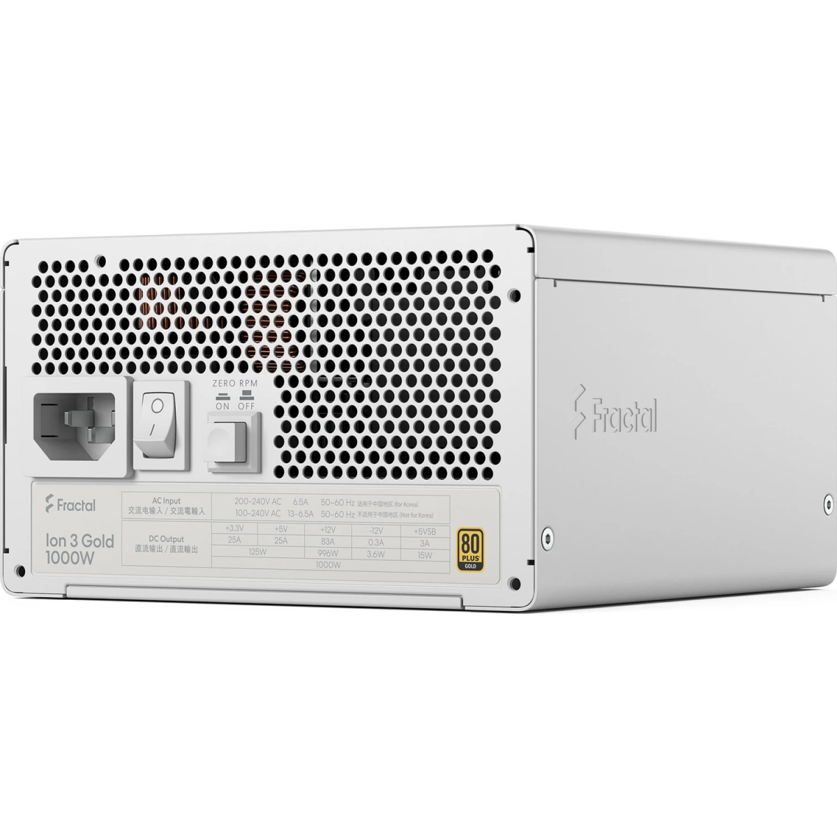 Alimentation électrique 1000W Fractal Design Ion 3 Gold White - FD-P-IA3G-101-EU-WT - photo 5