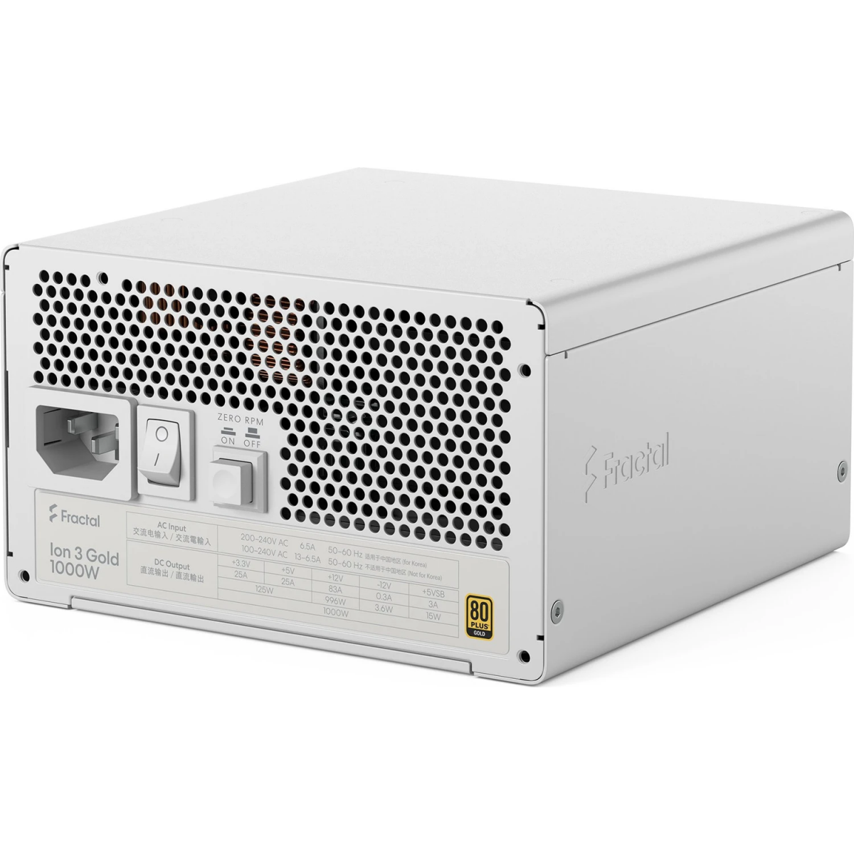 Alimentation électrique 1000W Fractal Design Ion 3 Gold White - FD-P-IA3G-101-EU-WT - photo 9