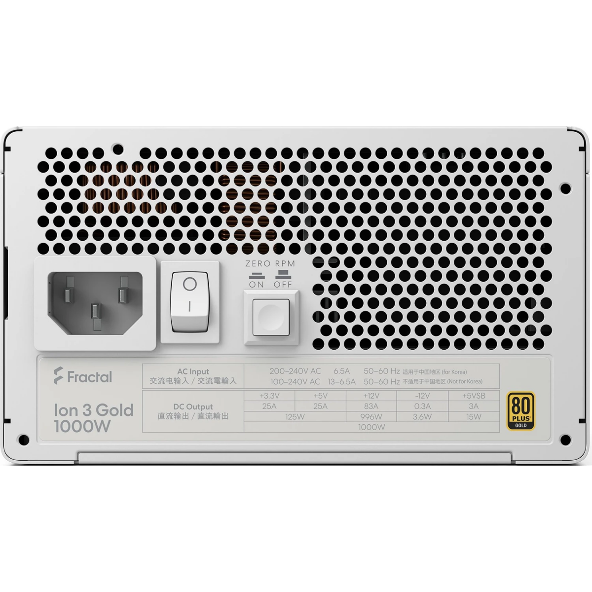 Alimentation électrique 1000W Fractal Design Ion 3 Gold White - FD-P-IA3G-101-EU-WT - photo 8