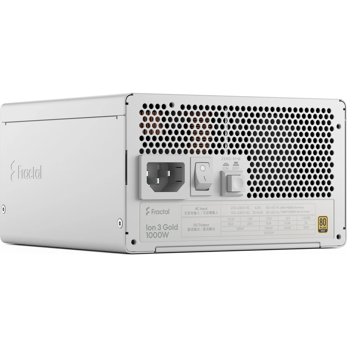 Alimentation électrique 1000W Fractal Design Ion 3 Gold White - FD-P-IA3G-101-EU-WT - photo 12