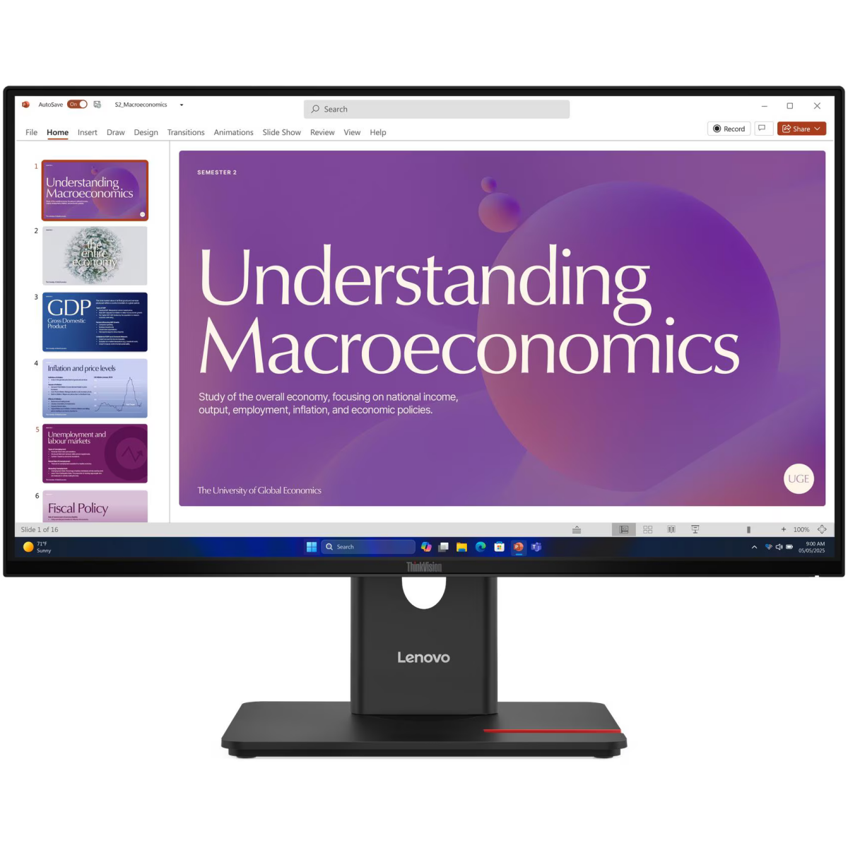 Écran Lenovo 24" ThinkVision T24D-40 (64B9GAT1EU) - 64B9GAT1EU/64B9GAR1EU