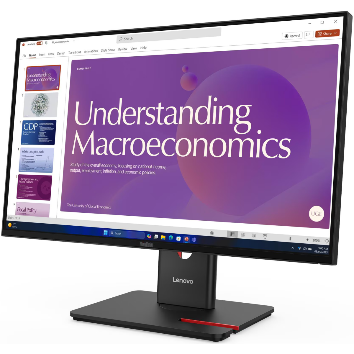 Écran Lenovo 24" ThinkVision T24D-40 (64B9GAT1EU) - 64B9GAT1EU/64B9GAR1EU - photo 2