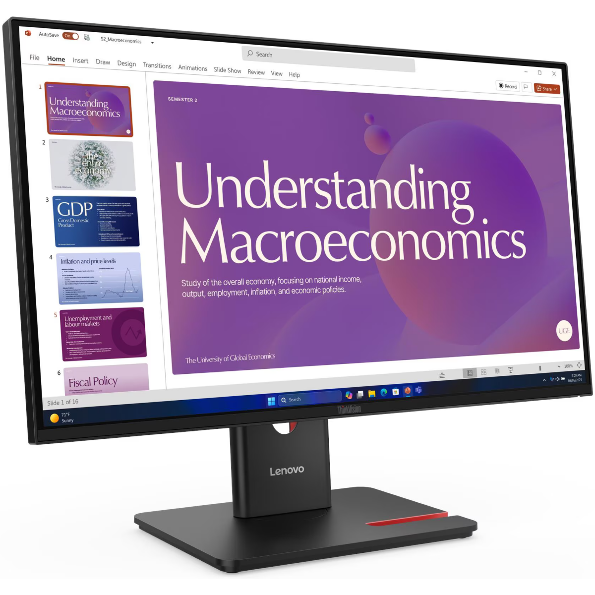 Écran Lenovo 24" ThinkVision T24D-40 (64B9GAT1EU) - 64B9GAT1EU/64B9GAR1EU - photo 3