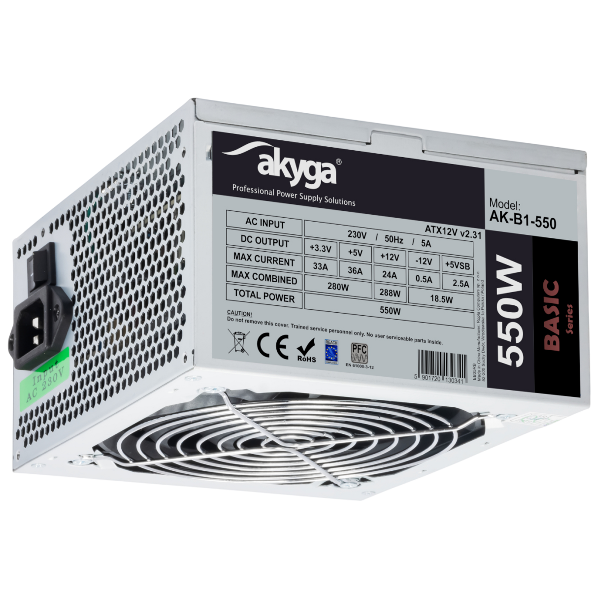 Alimentation électrique 550W Akyga Basic AK-B1-550 - photo 2