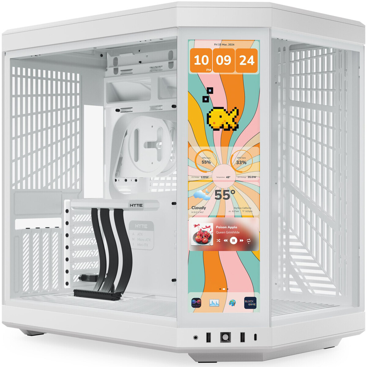 Boîtier HYTE Y70 Touch Infinite White Snow - CS-HYTE-Y70TTI-WW