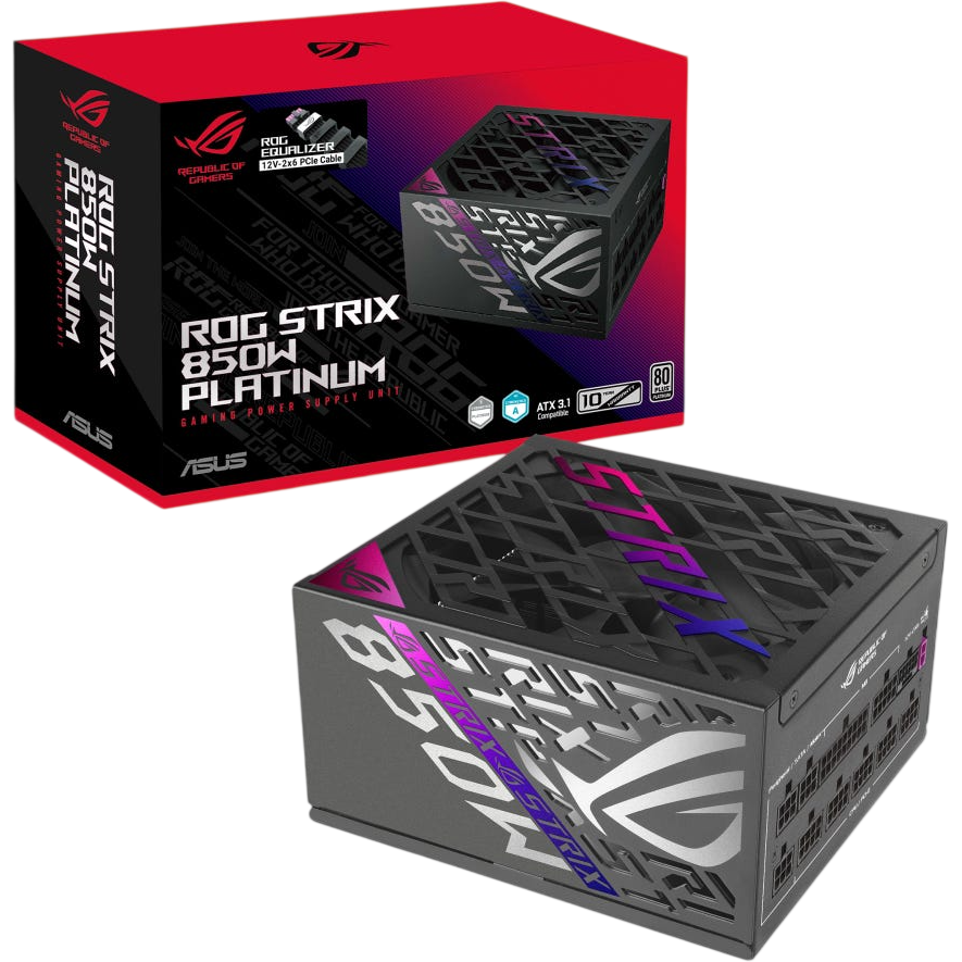 Alimentation électrique 850W ASUS ROG Strix Platinum (ROG-STRIX-850P-GAMING-E) - 90YE00W8-B0NA00 - photo 12