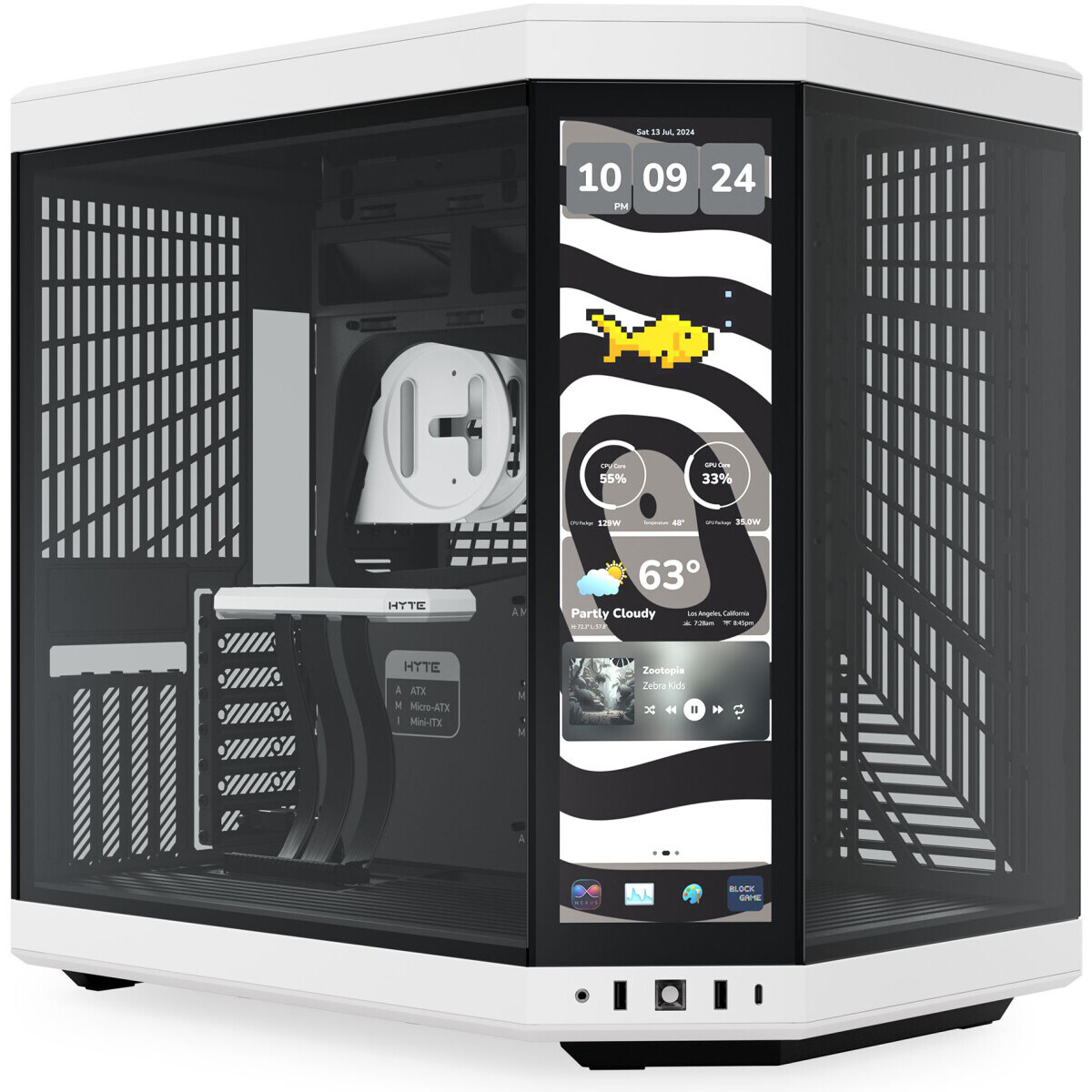 Boîtier HYTE Y70 Touch Infinite Panda - CS-HYTE-Y70TTI-WB