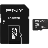 Carte mémoire 32GB MicroSD PNY Performance Plus + SD adapter (P-SDU32G10PPL-GE)