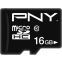 Carte mémoire 16GB MicroSD PNY Performance Plus + SD adapter (P-SDU16G10PPL-GE) - photo 2