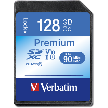 Carte mémoire 128GB SD Verbatim Premium (44025)