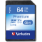 Carte mémoire 64GB SD Verbatim Premium (44024)