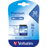 Carte mémoire 32GB SD Verbatim Premium (43963)