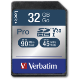 Carte mémoire 32GB SD Verbatim Pro (47021)