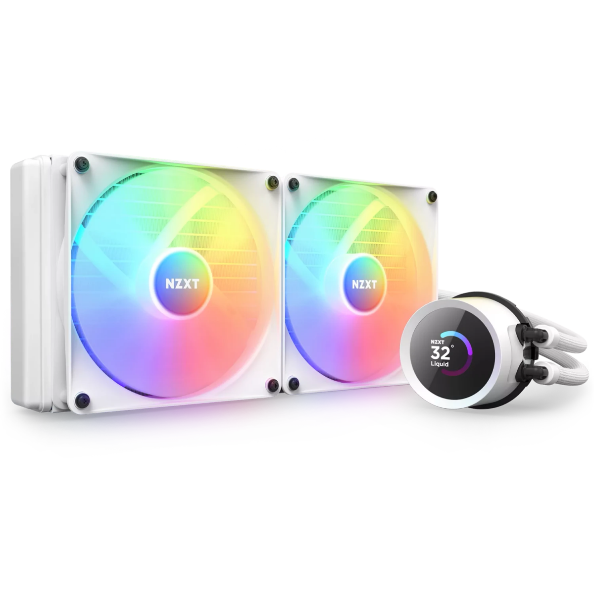 Système de refroidissement par liquide NZXT Kraken 280 RGB White (RL-KR280-W1)