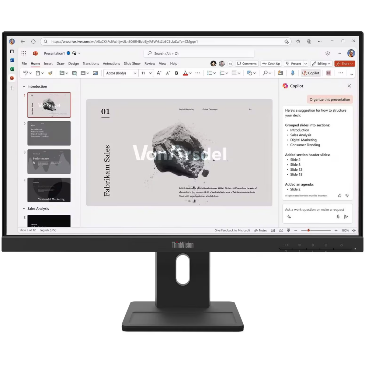 Écran Lenovo 22" ThinkVision E22-40 (64C9MAT6EU)
