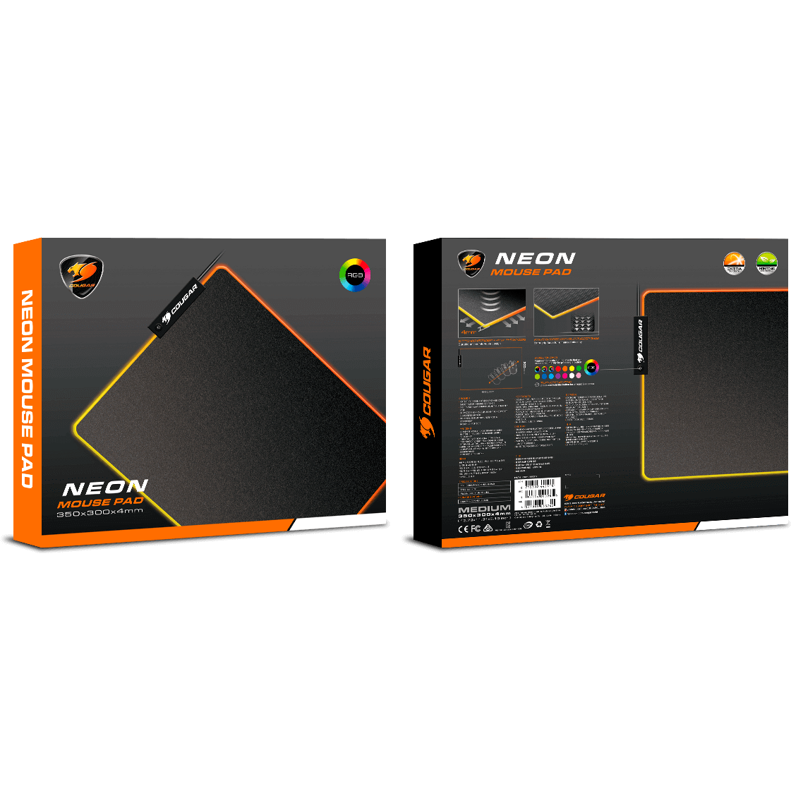 Tapis de souris Cougar Neon RGB Taille M Black - NEONRGB - photo 5