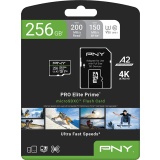 Carte mémoire 256GB MicroSD PNY PRO Elite Prime + SD adapter (P-SDU256V32200PEP-GE)