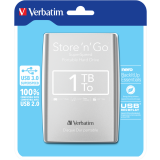 Disque dur externe 1TB Verbatim Store 'n' Go Silver (53071)