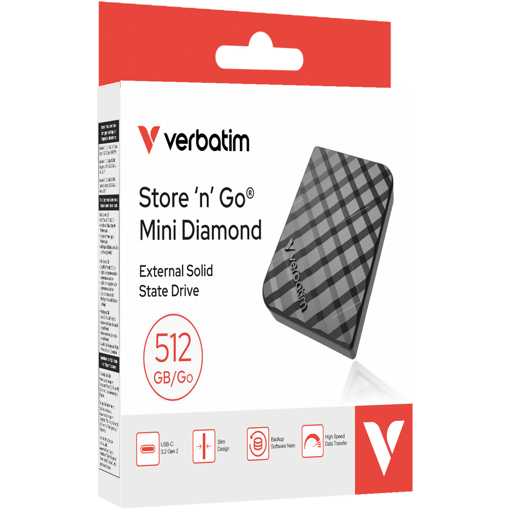 Disque SSD externe 512GB Verbatim Store 'n' Go Mini Diamond (32024) - photo 4