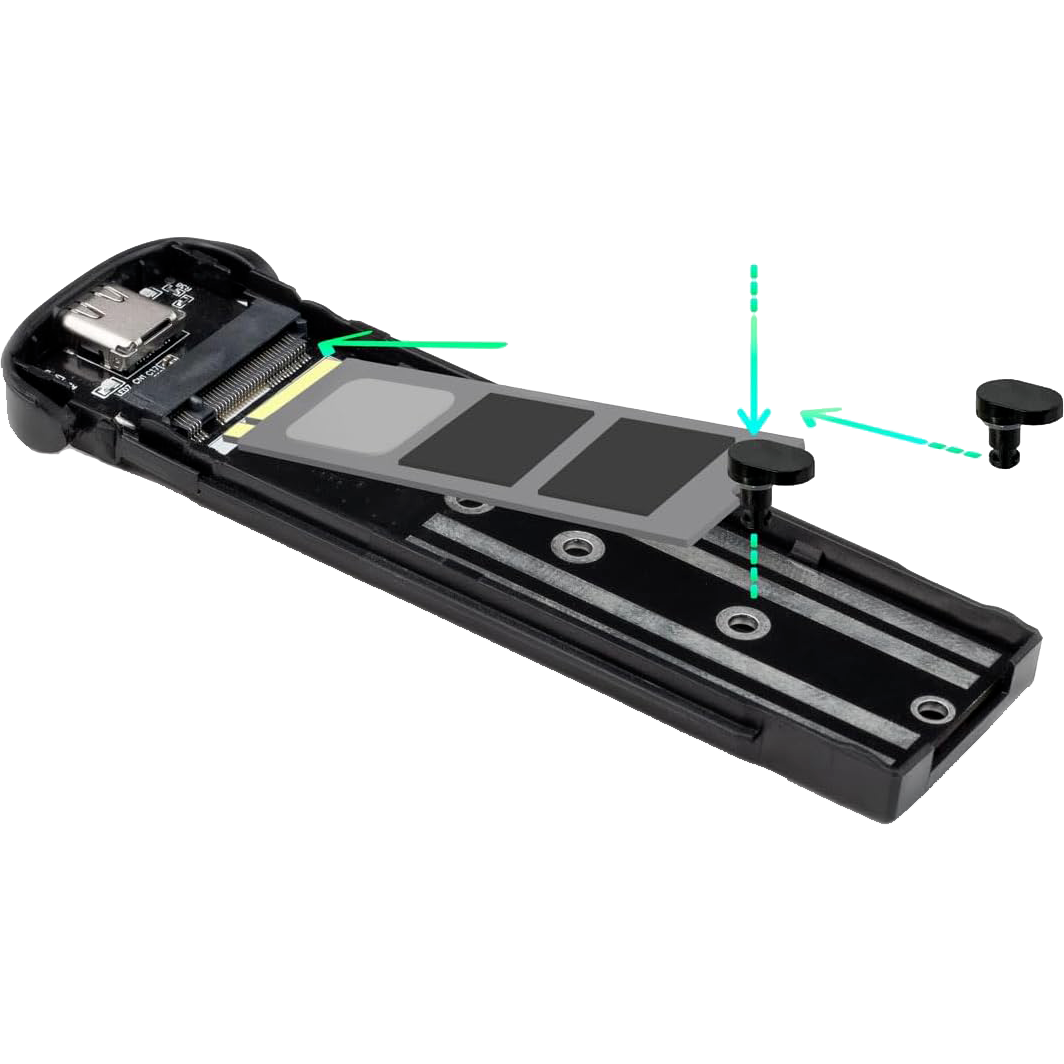 Boîtier externe pour SSD M.2 TooQ TQE-2202S Silver - photo 2
