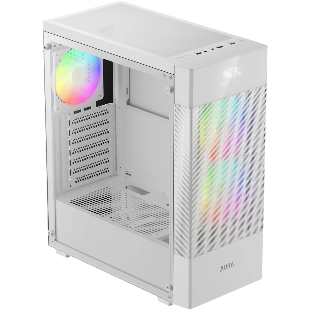 Boîtier GAMDIAS AURA GC5 ELITE ARGB WH - 16333-82C33-10800-G - photo 4