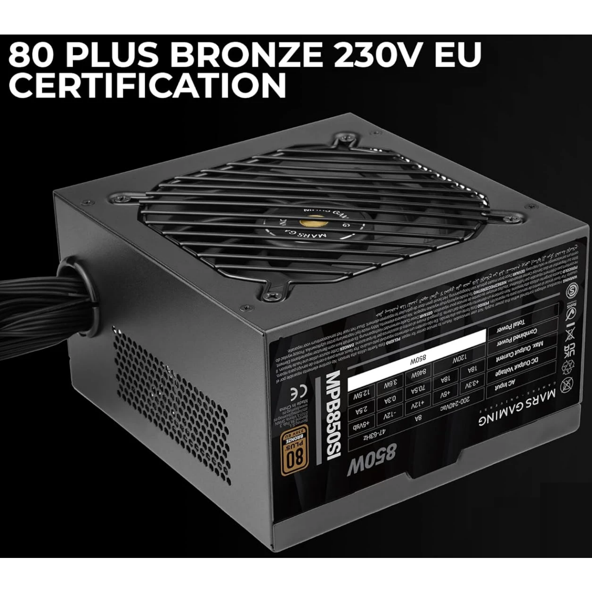 Alimentation électrique 850W Mars Gaming MPB850SI - photo 2