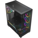 Boîtier MODECOM Volcano Stellar Plus ARGB Midi 5F Black (AT-STELLAR-PLUS-5F-ARGB-10)