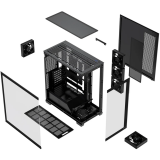 Boîtier MODECOM Volcano Stellar Plus ARGB Midi 5F Black (AT-STELLAR-PLUS-5F-ARGB-10)