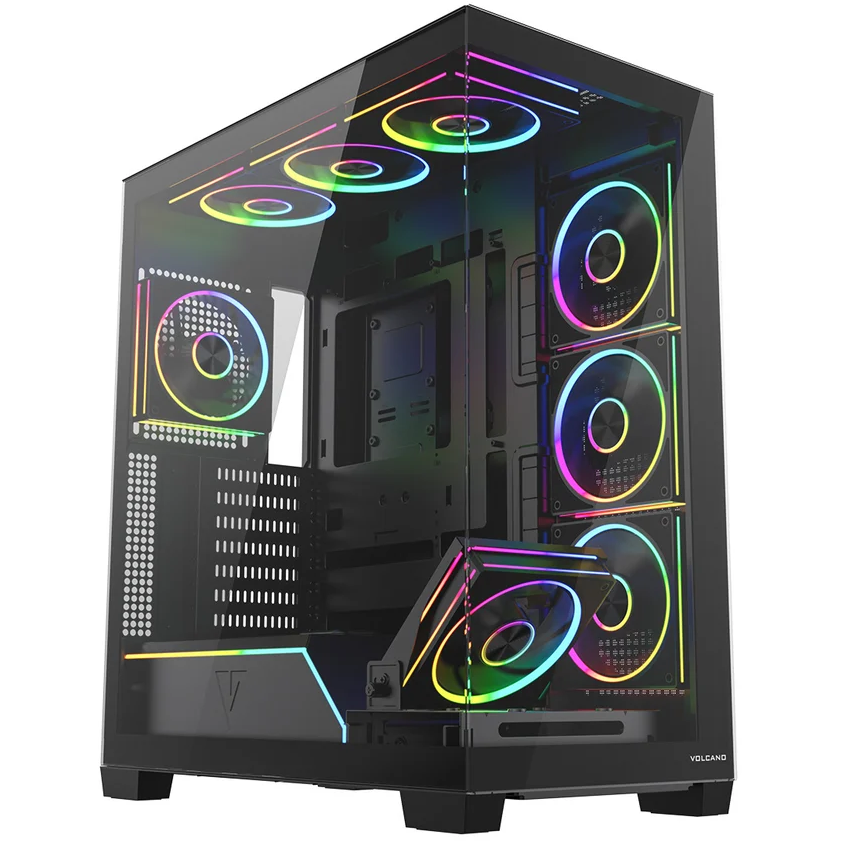 Boîtier MODECOM Volcano Stellar Plus ARGB Midi 8F Black - AT-STELLAR-PLUS-8F-ARGB-10
