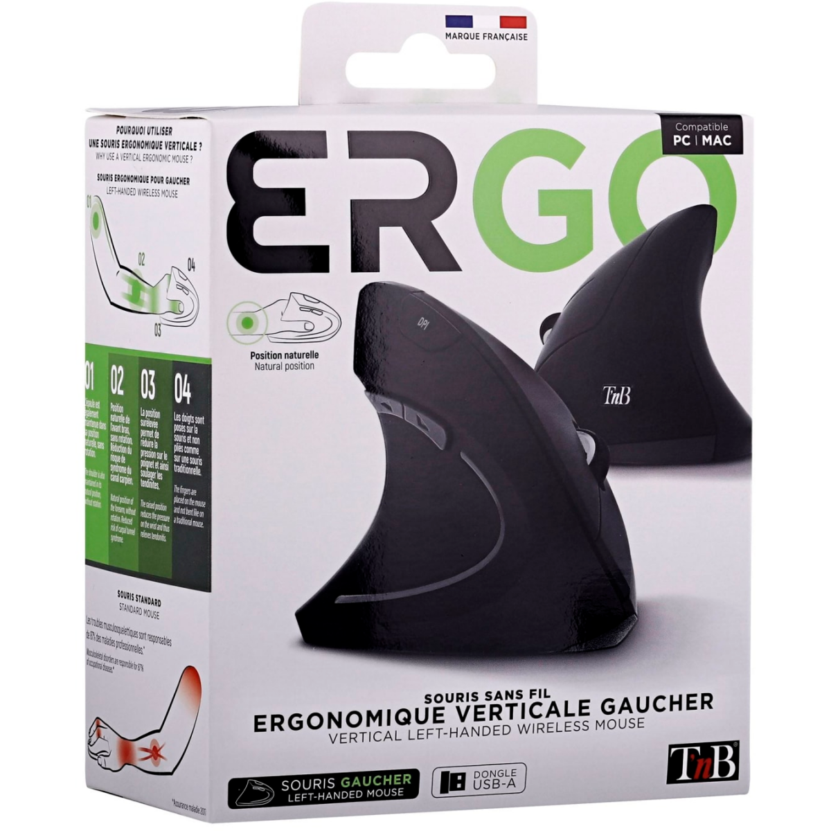 Souris T'nB Ergo Verticale Left Black - MWERGOVLEFT - photo 6
