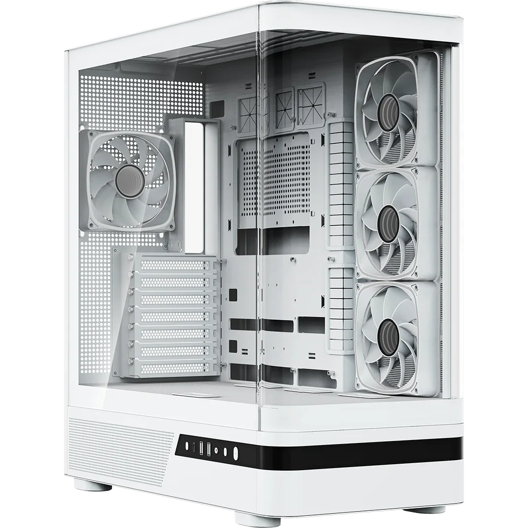 Boîtier MODECOM Volcano AQ100 ARGB Midi White - MC-A-AQ100-4FA-W - photo 2