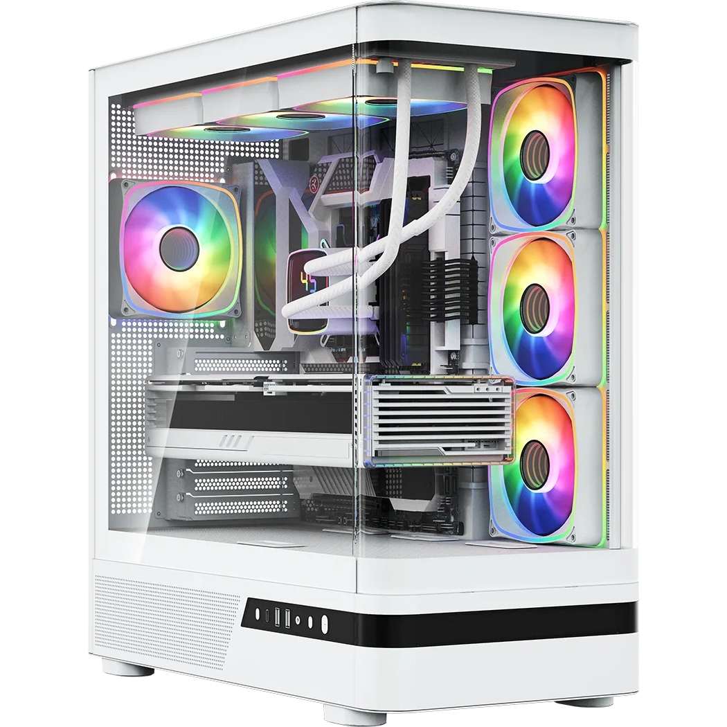 Boîtier MODECOM Volcano AQ100 ARGB Midi White - MC-A-AQ100-4FA-W - photo 13