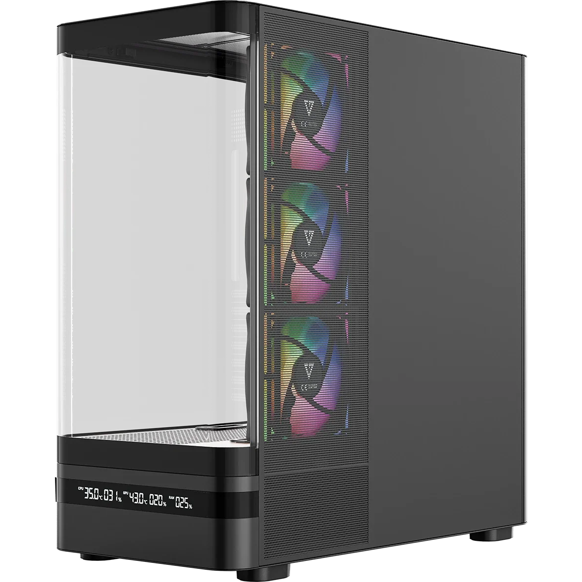 Boîtier MODECOM Volcano AQ200 ARGB Midi Black - MC-A-AQ200-4FA-B - photo 3