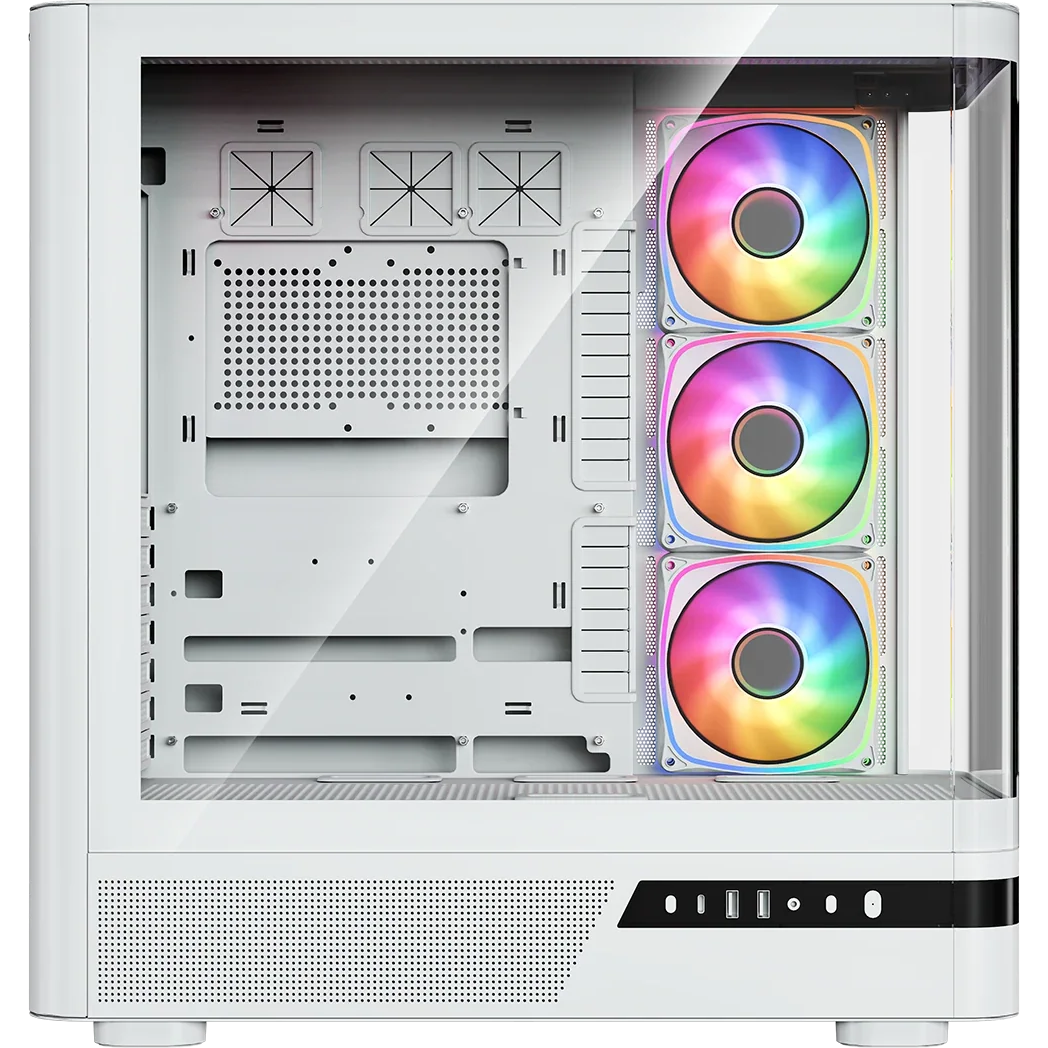 Boîtier MODECOM Volcano AQ200 ARGB Midi White - MC-A-AQ200-4FA-W - photo 4