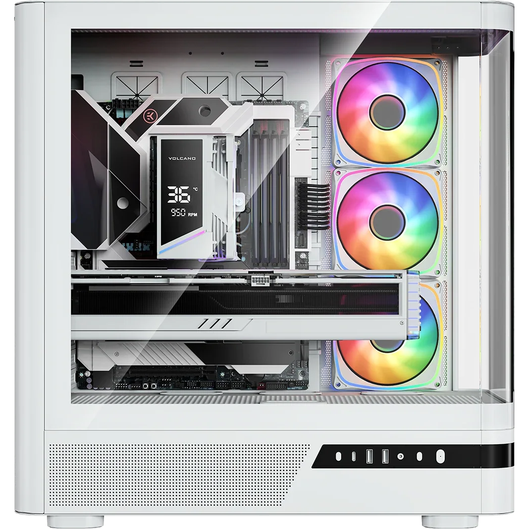 Boîtier MODECOM Volcano AQ200 ARGB Midi White - MC-A-AQ200-4FA-W - photo 5